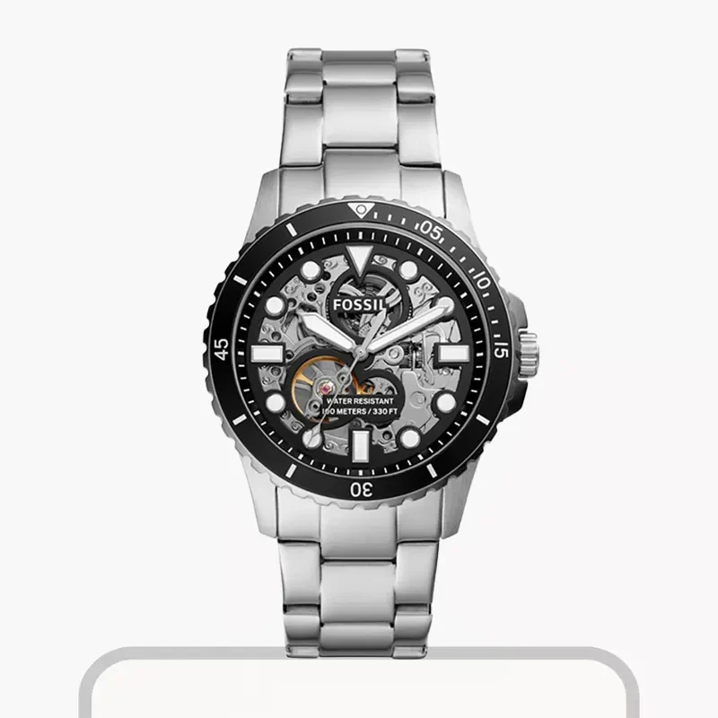 Fossil FB-01 Automatic Skeleton Black Dial Men's Watch- ME3190